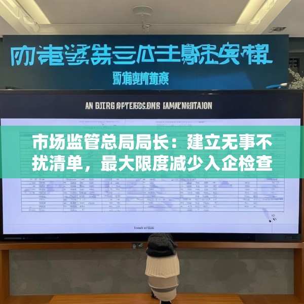 市场监管总局局长：建立无事不扰清单，最大限度减少入企检查