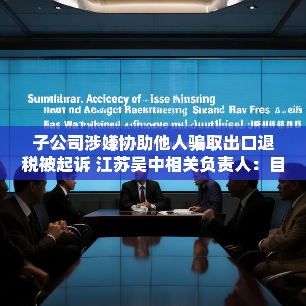 子公司涉嫌协助他人骗取出口退税被起诉 江苏吴中相关负责人：目前无更多信息