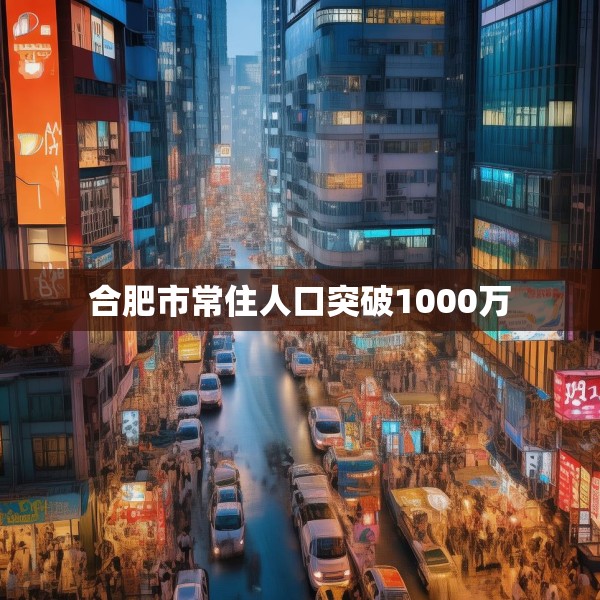 合肥市常住人口突破1000万