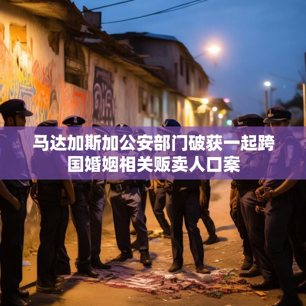 马达加斯加公安部门破获一起跨国婚姻相关贩卖人口案