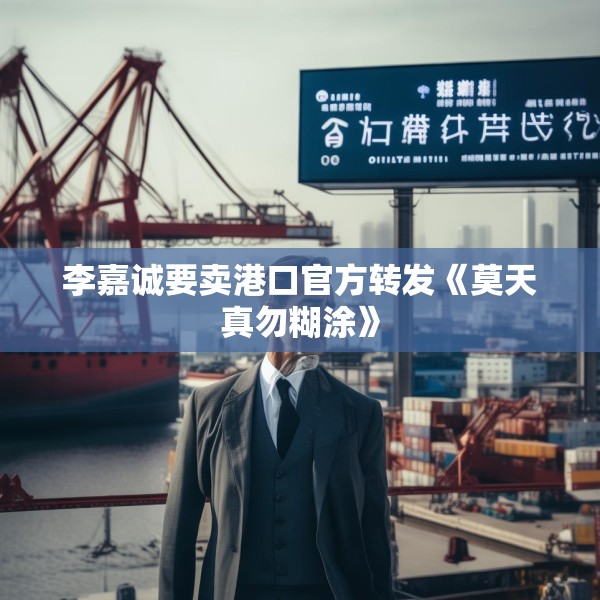 李嘉诚要卖港口官方转发《莫天真勿糊涂》