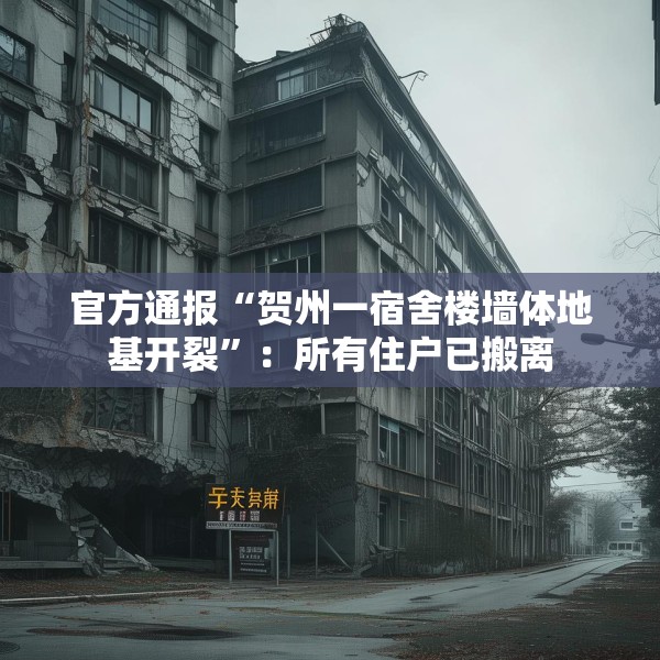 官方通报“贺州一宿舍楼墙体地基开裂”：所有住户已搬离