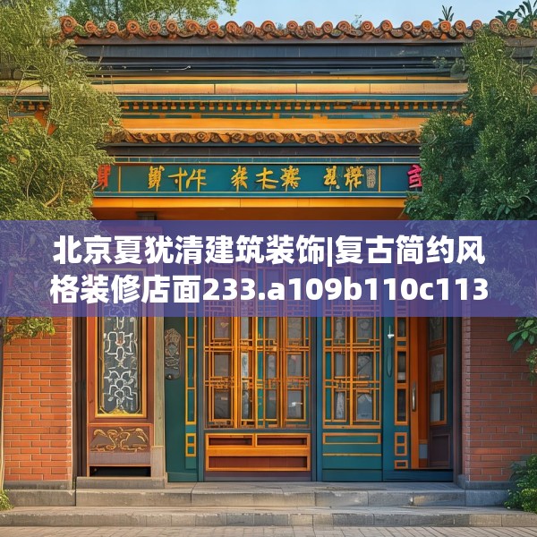北京夏犹清建筑装饰|复古简约风格装修店面233.a109b110c113fgy.120bnbn
