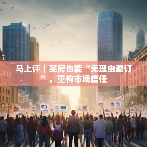 马上评｜买房也能“无理由退订”，重构市场信任