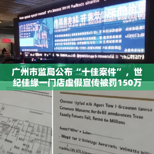 广州市监局公布“十佳案件”，世纪佳缘一门店虚假宣传被罚150万元