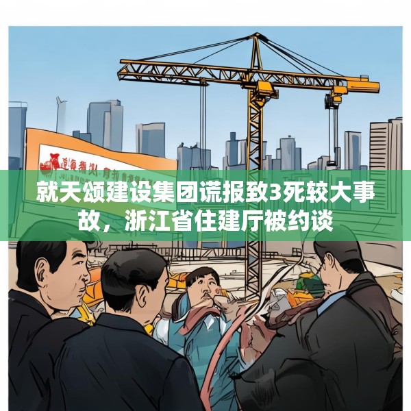 就天颂建设集团谎报致3死较大事故，浙江省住建厅被约谈