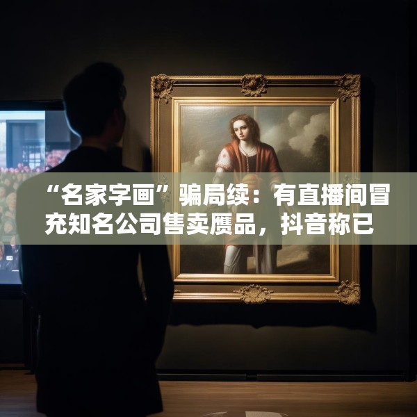 “名家字画”骗局续：有直播间冒充知名公司售卖赝品，抖音称已报警