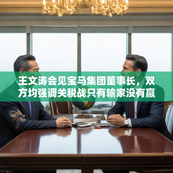 王文涛会见宝马集团董事长，双方均强调关税战只有输家没有赢家