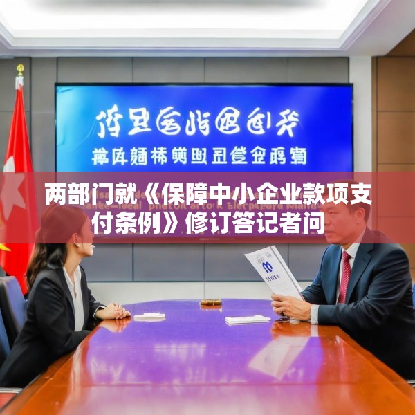 两部门就《保障中小企业款项支付条例》修订答记者问