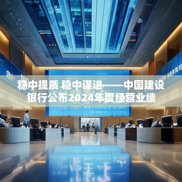 稳中提质 稳中谋进——中国建设银行公布2024年度经营业绩