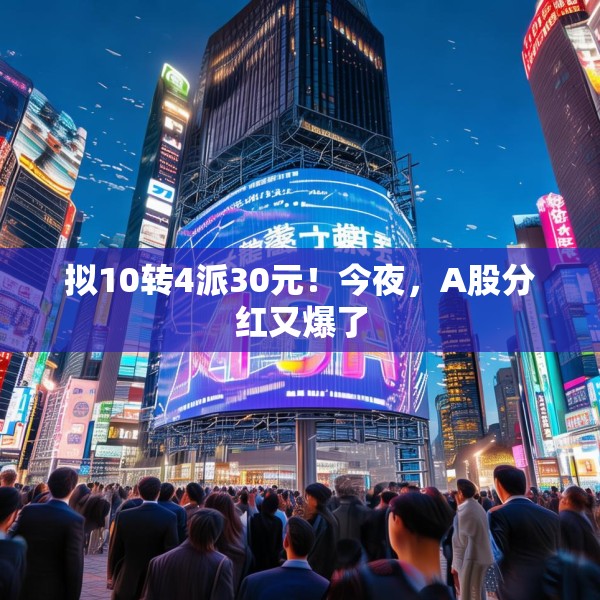 拟10转4派30元！今夜，A股分红又爆了
