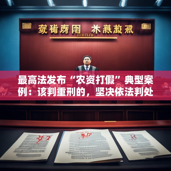 最高法发布“农资打假”典型案例：该判重刑的，坚决依法判处