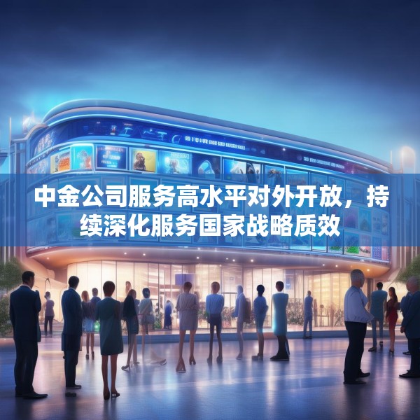 中金公司服务高水平对外开放，持续深化服务国家战略质效