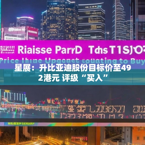 星展：升比亚迪股份目标价至492港元 评级“买入”