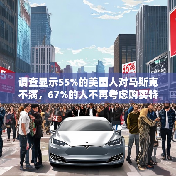 调查显示55%的美国人对马斯克不满，67%的人不再考虑购买特斯拉汽车