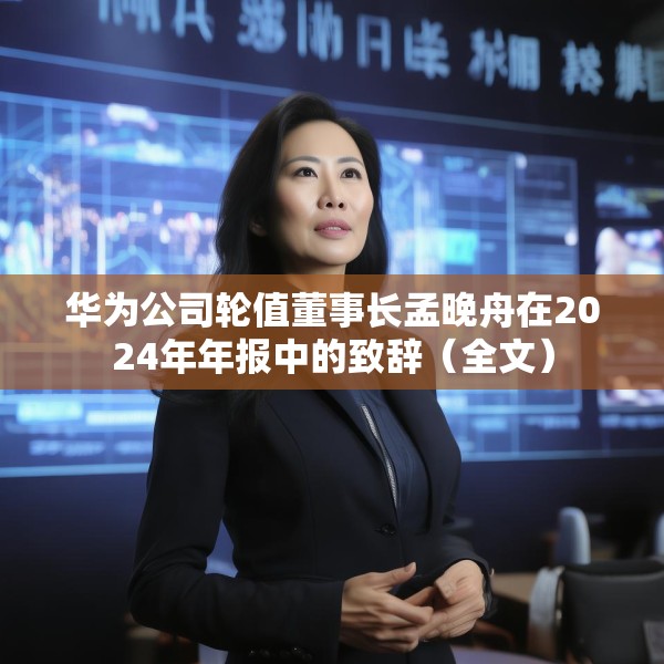 华为公司轮值董事长孟晚舟在2024年年报中的致辞（全文）