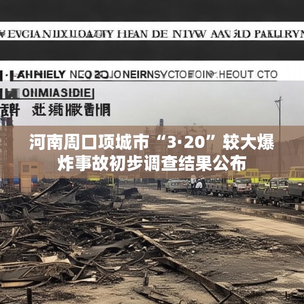 河南周口项城市“3·20”较大爆炸事故初步调查结果公布