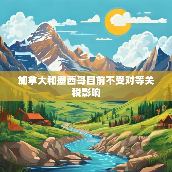 加拿大和墨西哥目前不受对等关税影响