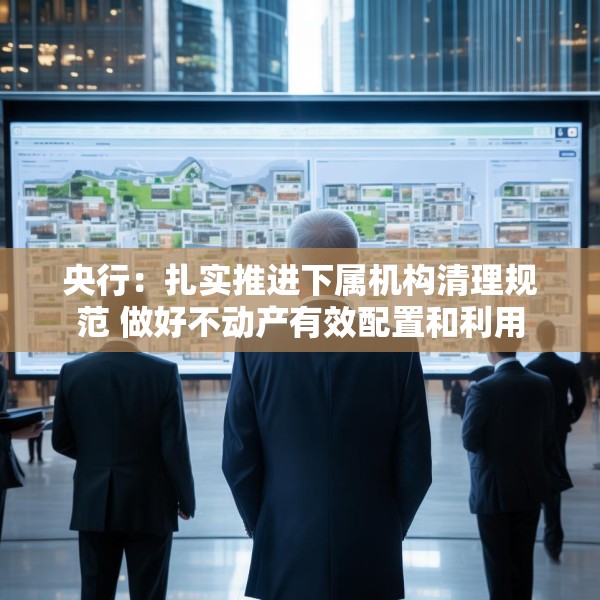 央行：扎实推进下属机构清理规范 做好不动产有效配置和利用