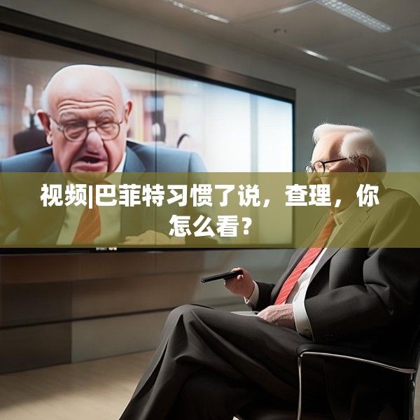 视频|巴菲特习惯了说，查理，你怎么看？