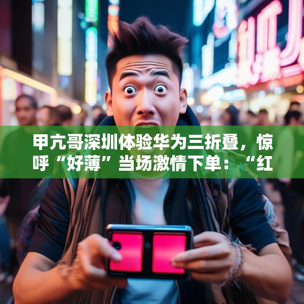 甲亢哥深圳体验华为三折叠，惊呼“好薄”当场激情下单：“红的黑的我都要！”
