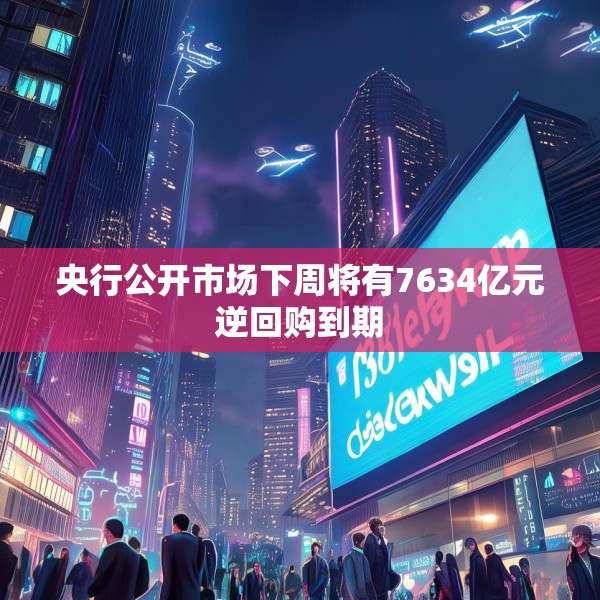 央行公开市场下周将有7634亿元逆回购到期