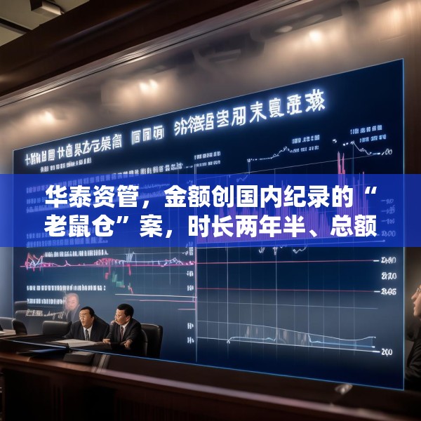 华泰资管，金额创国内纪录的“老鼠仓”案，时长两年半、总额33亿元