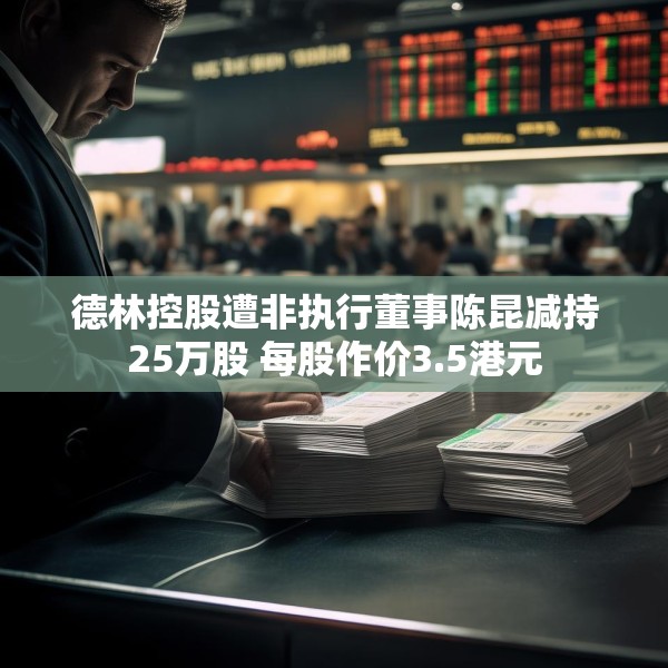 德林控股遭非执行董事陈昆减持25万股 每股作价3.5港元