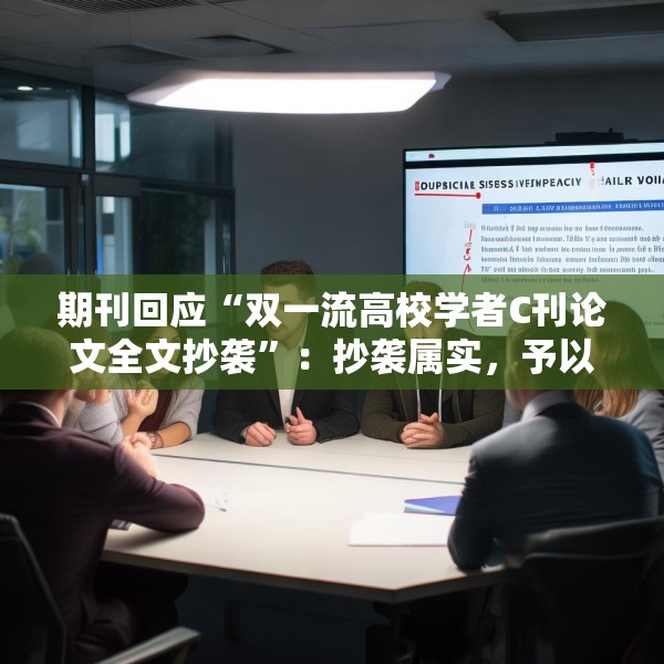 期刊回应“双一流高校学者C刊论文全文抄袭”：抄袭属实，予以撤稿