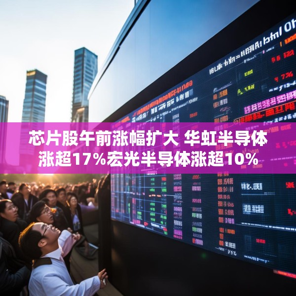 芯片股午前涨幅扩大 华虹半导体涨超17%宏光半导体涨超10%