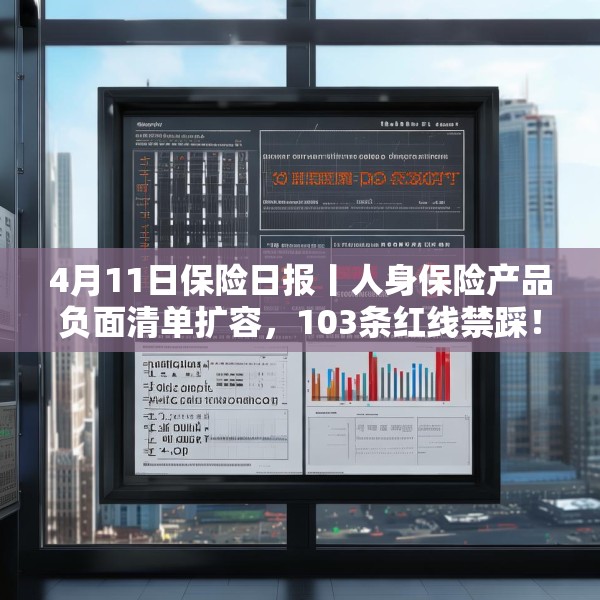 4月11日保险日报丨人身保险产品负面清单扩容，103条红线禁踩！透视险企首季12笔举牌，锚定高股息赛道