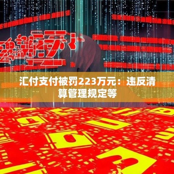汇付支付被罚223万元：违反清算管理规定等