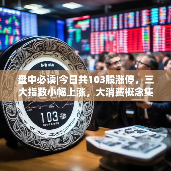 盘中必读|今日共103股涨停，三大指数小幅上涨，大消费概念集体爆发