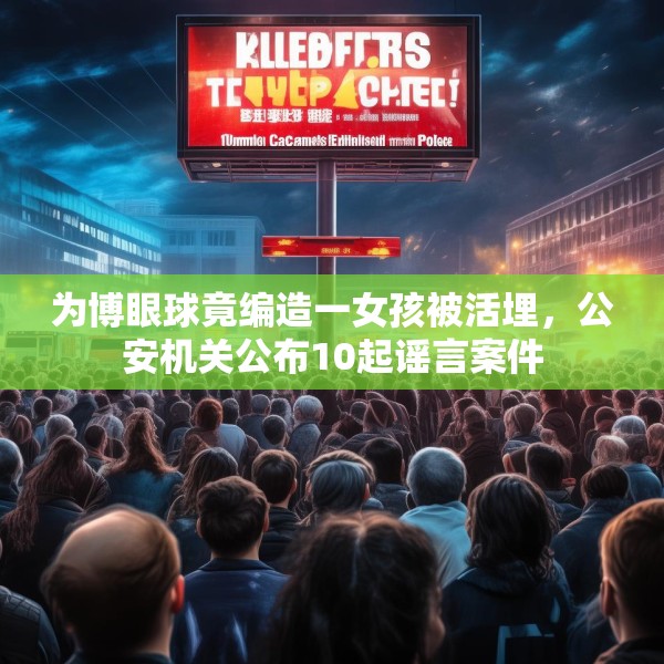 为博眼球竟编造一女孩被活埋，公安机关公布10起谣言案件