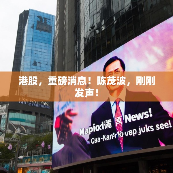 港股，重磅消息！陈茂波，刚刚发声！