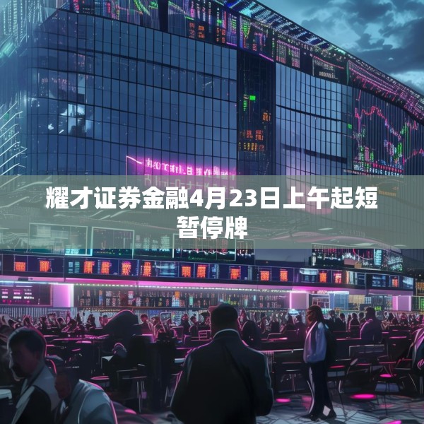 耀才证券金融4月23日上午起短暂停牌