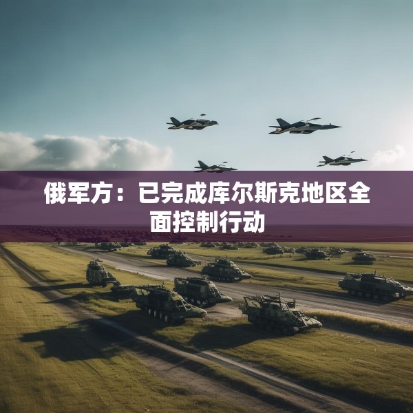 俄军方：已完成库尔斯克地区全面控制行动