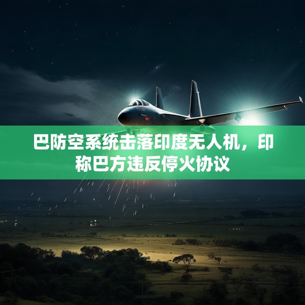 巴防空系统击落印度无人机，印称巴方违反停火协议