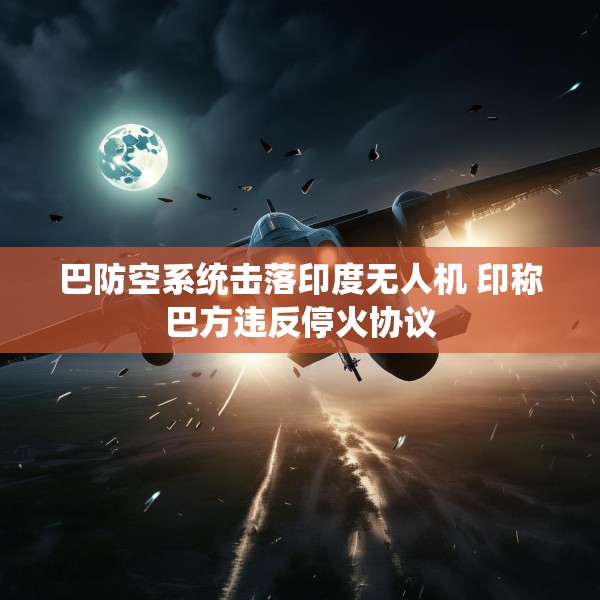 巴防空系统击落印度无人机 印称巴方违反停火协议
