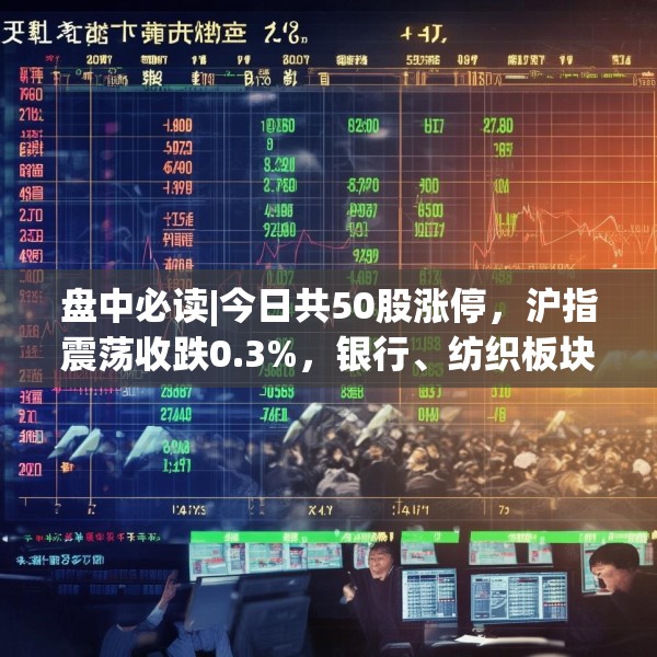 盘中必读|今日共50股涨停，沪指震荡收跌0.3%，银行、纺织板块全天强势