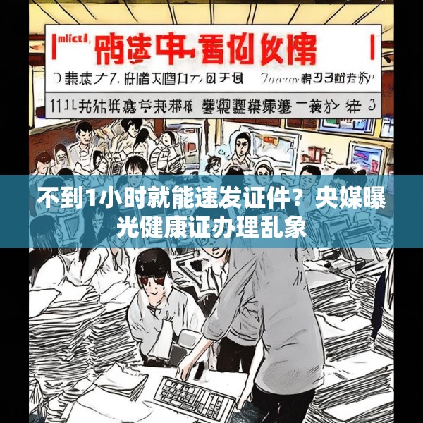 不到1小时就能速发证件？央媒曝光健康证办理乱象