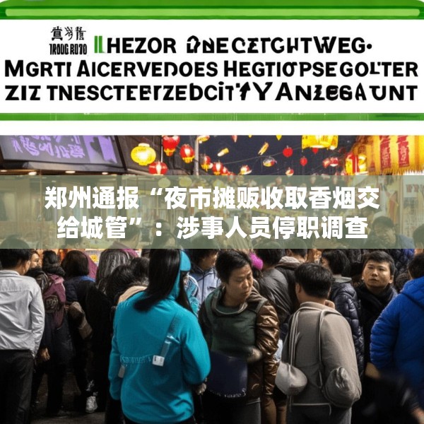 郑州通报“夜市摊贩收取香烟交给城管”：涉事人员停职调查