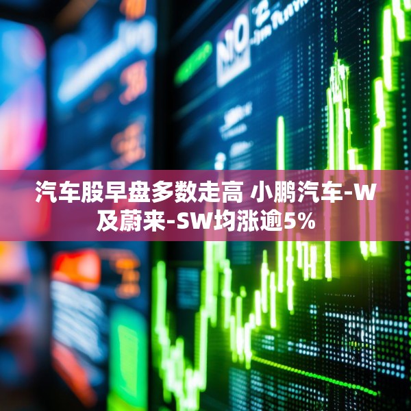 汽车股早盘多数走高 小鹏汽车-W及蔚来-SW均涨逾5%