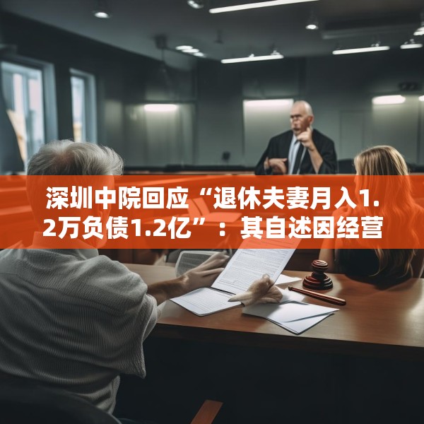 深圳中院回应“退休夫妻月入1.2万负债1.2亿”：其自述因经营不善负债