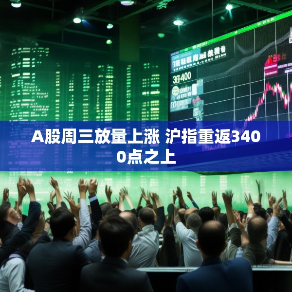 A股周三放量上涨 沪指重返3400点之上