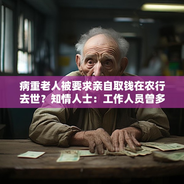 病重老人被要求亲自取钱在农行去世？知情人士：工作人员曾多次劝说家属带老人回去休息