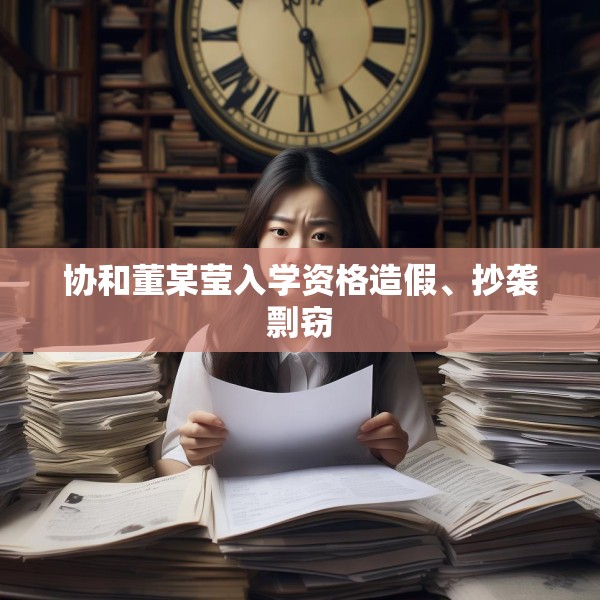 协和董某莹入学资格造假、抄袭剽窃