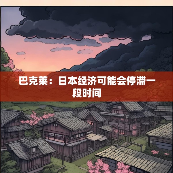 巴克莱：日本经济可能会停滞一段时间