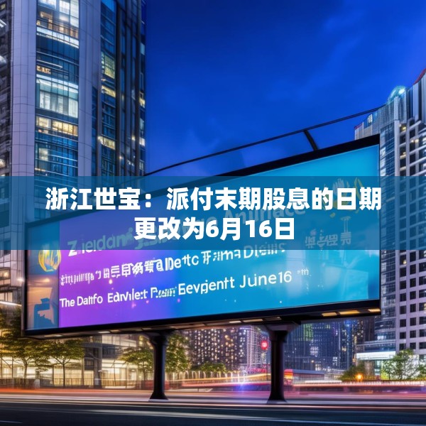 浙江世宝：派付末期股息的日期更改为6月16日