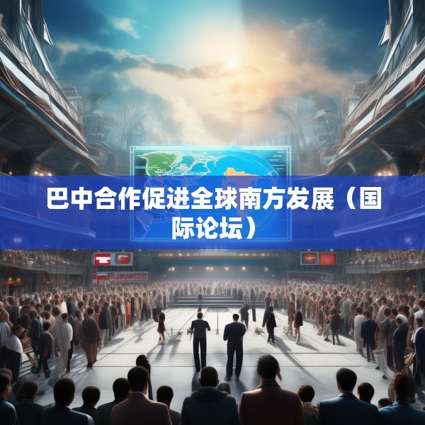 巴中合作促进全球南方发展（国际论坛）